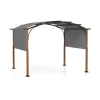 Udendørs terrassepergola, 360x300x260 cm, Grå