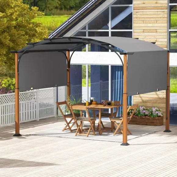 Udendørs terrassepergola, 360x300x260 cm, Grå