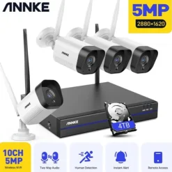 Udendørs Wifi Overvågningskamera, To-vejs lyd, Natvision, 4TB
