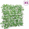 Udvideligt espalier med kunstig vedbend - Privatlivshegn | Størrelse: 180x65 cm | Farve: Grøn