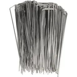 U-formede havepæle i galvaniseret stål - 100 stk. - 3 mm tykkelse