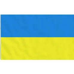 Ukraine-flag med messingøjer - Slidstærkt polyester | Størrelse: 90x150 cm