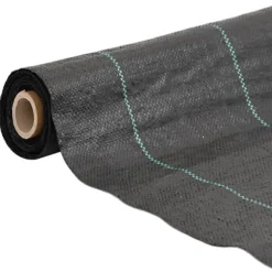 Ukrudtsdug 2x200 m - Slidstærk PP | Farve: Sort | Størrelse: 200 m x 2 m