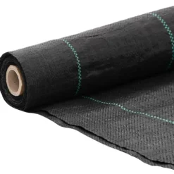 Ukrudtsdug 2x200 m - Slidstærk PP | Farve: Sort | Størrelse: 200 m x 2 m