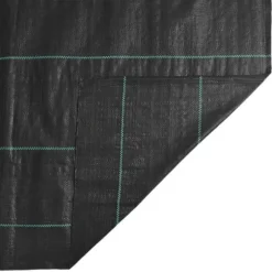 Ukrudtsdug 2x200 m - Slidstærk PP | Farve: Sort | Størrelse: 200 m x 2 m