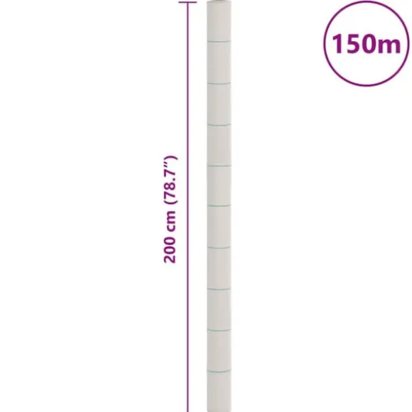 Ukrudtsdug 2x150 m - Slidstærk og UV-stabiliseret | Farve: Sort | Størrelse: 2x150 m