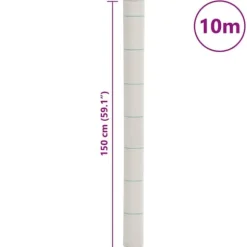 Ukrudtsdug 1,5x10 m - Slidstærk og UV-stabiliseret | Farve: Hvid | Størrelse: 1,5x10 m