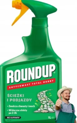 Ukrudtsmiddel til fortove og indkørsler 1L spray Roundup