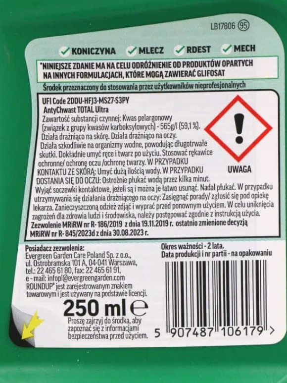 Ukrudtsmiddelkoncentrat 250 ml Roundup herbicid