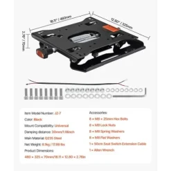 Universal Sædeophængssæt, Uden Slider Track, Passer til Plæneklippertraktor, Holdbar, Nem Installation, Komfortabel Kørsel