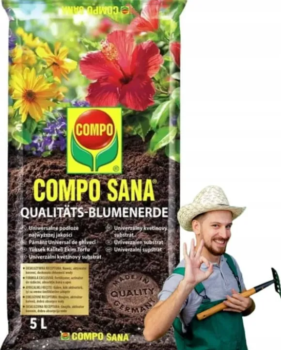 Universal substrat til planter 5l - en blanding af tørv, perlit og dolomit