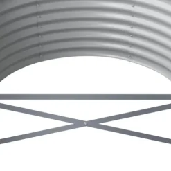 Upphöjd odlingslåda i pulverlackerat stål 224x80x36 cm | Färg: Grå | Storlek: 224x80x36 cm