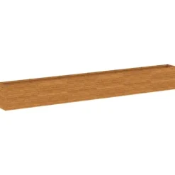 Upphöjd Odlingslåda i Rosttrögt Stål - Hållbar och Dekorativ | Storlek: 578x50x69 cm | Färg: Brunt