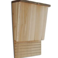 Uppsättning av fladdermushus i trä - Ekologiska bostäder för fladdermöss | Storlek: 22x12x34 cm | Antal: 4 st