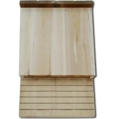 Uppsättning av fladdermushus i trä - Ekologiska bostäder för fladdermöss | Storlek: 22x12x34 cm | Antal: 4 st