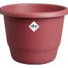 Urtepotte - ELHO - Amiga Rund 30 - Rød - L 30 x B 29,5 x H 22 cm - Udendørs - 100% genbrugt