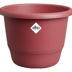 Urtepotte - ELHO - Amiga Rund 30 - Rød - L 30 x B 29,5 x H 22 cm - Udendørs - 100% genbrugt