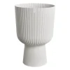 Urtepotte - Elho - Vibes Fold Coupe - Hvid - L 30 x B 29,5 x H 45 cm - Indendørs - 100% genbrugt