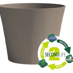 Urtepotte - GARDEN ID - Green Care Sense Taupe - 30 x 27 cm - 10 års garanti - 100% genanvendt - UV- og frostbestandig