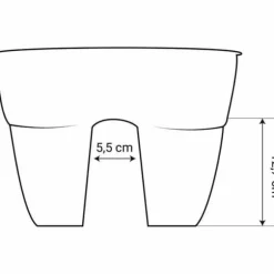 Urtepotte EDA Grå Mørkegrå Plastik Oval Moderne