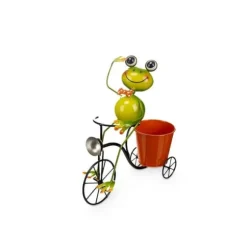 Urtepotte Ibergarden Gul Rød Grøn Metal Cykel Frø 31,5 x 32 x 17 cm