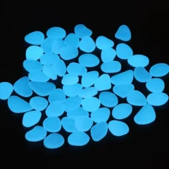 Utomhus självlysande stenar Färgglada fluorescerande självlysande småsten för mörk trädgård Gårdväg Trädgårdsleder 200 / väska Vit