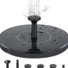 Vand Springvand Soldrevet 13cm Solar Springvand Vandfontæne Udendørs Sort