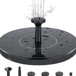 Vand Springvand Soldrevet 13cm Solar Springvand Vandfontæne Udendørs Sort