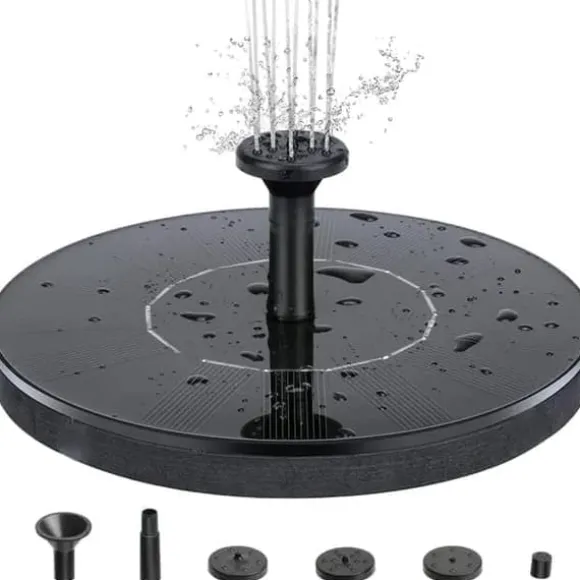Vand Springvand Soldrevet 13cm Solar Springvand Vandfontæne Udendørs Sort