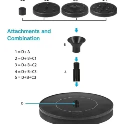 Vand Springvand Soldrevet 13cm Solar Springvand Vandfontæne Udendørs Sort