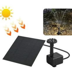 Vandfontæne med solceller og 4 sprinklerhoveder