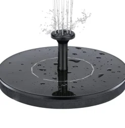 Vandfontæne solcelledrevet 16 cm Sort