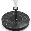Vandfontæne solcelledrevet 16 cm Sort