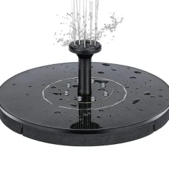 Vandfontæne soldrevet 18 cm med farverig LED-belysning