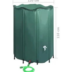 Vandingsartikler - Living sammenklappelig regnvandsbeholder med hane 1250 l