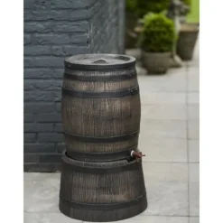 Vandopsamler - NATURE - Tønde - 50 liter - Rotationsstøbt PE - Tilbehør inkluderet