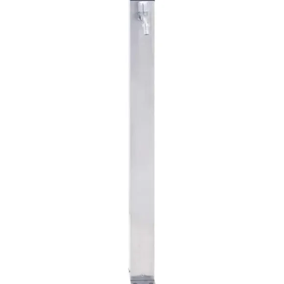 Vandsøjle i rustfrit stål - 60 cm firkantet | Farve: Sølv | Størrelse: 60 cm