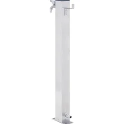 Vandsøjle i rustfrit stål - 60 cm firkantet | Farve: Sølv | Størrelse: 60 cm