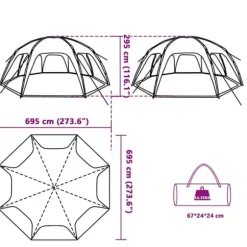Vandtæt festtelt azurblå - Multifunktionelt og let opsætning | Farve: Azurblå