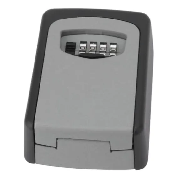 Vandtæt vægmonteret nøglelåsbokskombination Sikker til indendørs udendørs - stor kapacitet sølvgrå