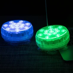 Vandtætte RGB LED poollamper 4-pak med fjernbetjening
