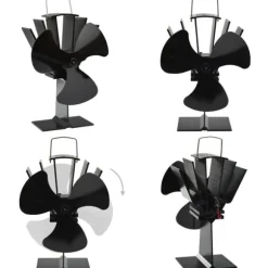 Varmedrevet ovnventilator 3 blade sort - Brændeovnsventilator - Brændeovnsventilatorer - Home & Living