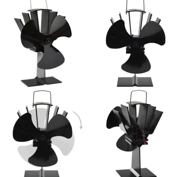 Varmedrevet ovnventilator 3 blade sort - Brændeovnsventilator - Brændeovnsventilatorer - Home & Living