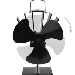 Varmedrevet ovnventilator 3 blade sort - Brændeovnsventilator - Brændeovnsventilatorer - Home & Living