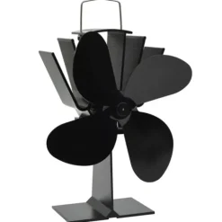 Varmedrevet ovnventilator 4 blade sort - Brændeovnsventilator - Brændeovnsventilatorer - Home & Living