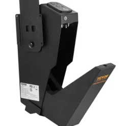 Våbenskab, 37x19x8,6 cm, Sort, Biometrisk Stålopbevaring