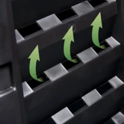 Vejrbestandig kompostbeholder 480 liter - Kompakt design | Farve: Sort | Størrelse: 93,3x93,3x80 cm