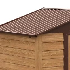 Vejrbestandigt haveskur med skydedøre