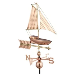 Vejrhane, Skibsdesign, 144x60x46 cm, Kobber