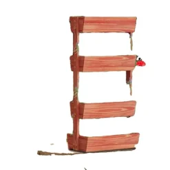 Vertikal Havebed, Justerbar 4-Niveau Planter, Solidt Fyrretræ Konstruktion,Brun